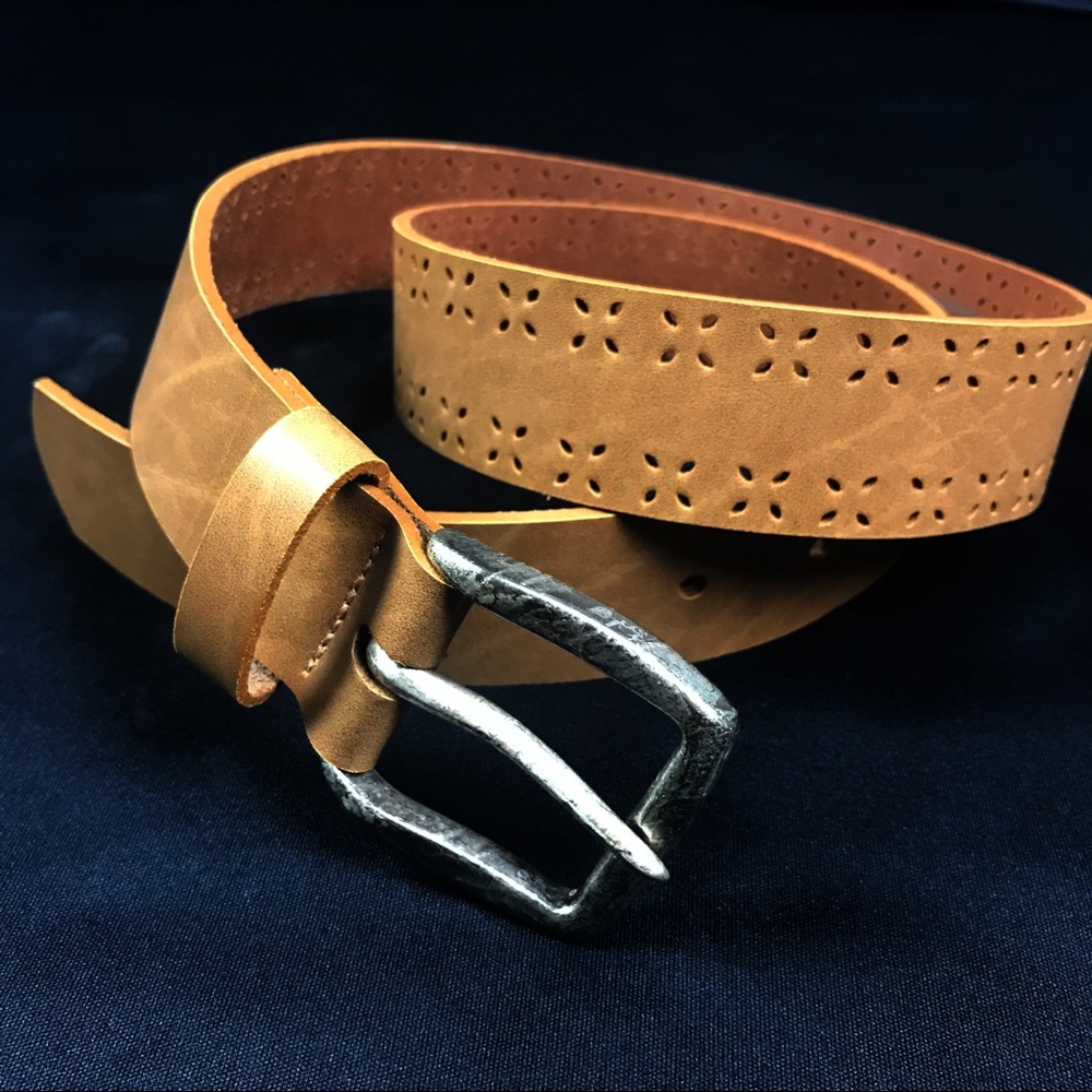 HIPWEAR Brown Leather Belt Large L NEW Y2K